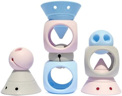 Fat Brain Toys Building Genius by MOLUK - Pastels - Open-Ended Creative Play Preschool