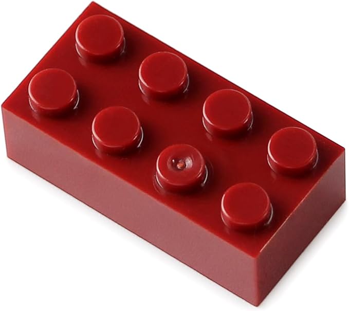 Feleph 2x4 Bricks Dark Red 320 Pieces Parts Classic Building kit Creative Play Set Basic Blocks Toy Accessories Compatible with 3001 Major Brands