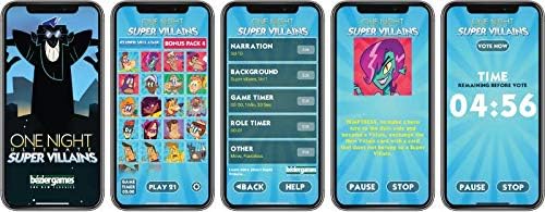 One Night Ultimate Super Villains Family Friendly Party Game Fun Game for Kids &amp Adults Engaging Social Deduction Fast-Paced Gameplay Hidden Roles &amp Bluffing