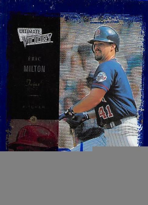 Sports Memorabilia Autograph Warehouse 246164 Eric Milton Autographed Baseball Card - Minnesota Twins 2000 Upper Deck Victory - No. 33