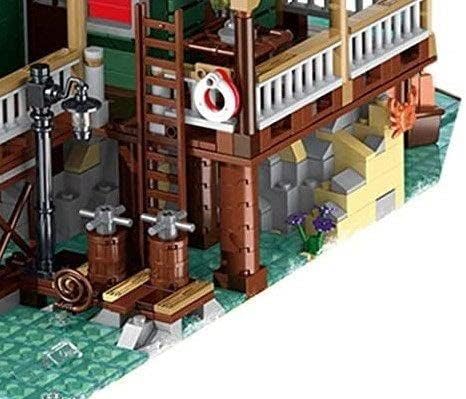 General Jim's Realistically Detailed Fisherman Harbortown Series City Modular Buildings 3452 Piece Three Level Lighthouse Construction Suite Building Blocks Bricks Set for All Building Levels