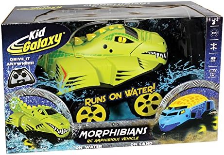 Kid Galaxy Amphibious RC Car Mega Morphibians Crocodile. All Terrain Remote Control Toy 2.4 Ghz Yellow&ampblack