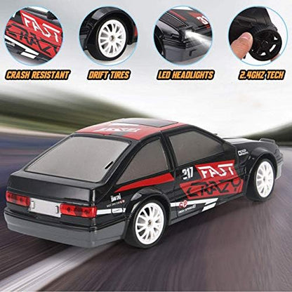 Liberty Imports RC Drift Car 1/24 2.4GHz 4WD Remote Control Sport Racing On-Road Vehicle with LED Light Batteries and Drift Tires (Style 4)