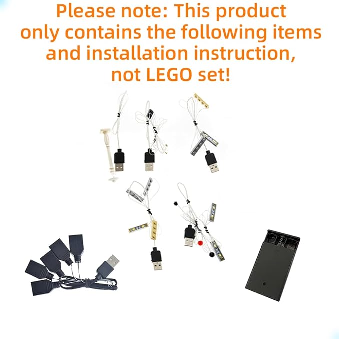 LED Light Kit Compatible with Lego Police Station - Lighting Set for Creator 10278 Building Model (Model Set Not Included)