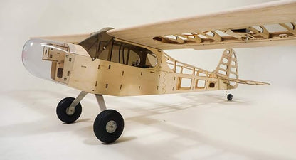 Viloga RC Balsa Airplane Kit Piper Cub J3 Laser Cut 46 Wooden Model Airplanes Kits to Build for Adults DIY Unassembled RC Plane for Hobby Fly (KIT Only)