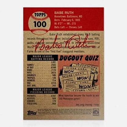 2018 Topps The Living Set Baseball #100 Babe Ruth New York Yankees Online Exclusive Trading Card SOLD OUT at Topps