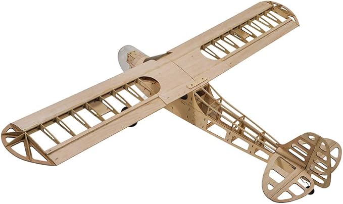 Viloga RC Balsa Airplane Kit Piper Cub J3 Laser Cut 46 Wooden Model Airplanes Kits to Build for Adults DIY Unassembled RC Plane for Hobby Fly (KIT Only)