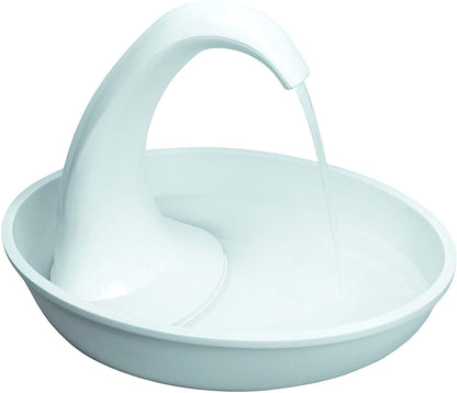Pioneer Pet Swan Pet Drinking Fountain for Cats and Dogs - 80oz Capacity, Great for Multiple Pets – Great for Pets Who Love the Faucet - Bubbler and Bowl Dispenser Design Keeps Water Moving