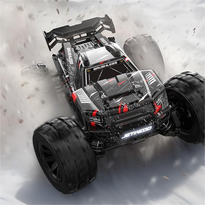 Jetwood RC Car JC14EP Car Shell with Braking Light for RC Truck (Red on Black)
