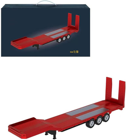1/18 Scale 6x4 Heavy-Duty RC Tractor Truck – 2.4G Lorry Car with LED Lighting Rear-Wheel Drive &amp Expandable Flatbed Trailer Compatibility