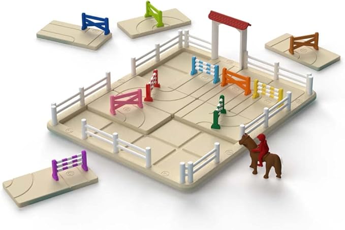 SmartGames Horse Academy – Logic Puzzle Game with 80 Challenges and Colorful Obstacles for Ages 7+