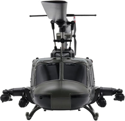 C032 UH-1 Huey RC Helicopter 1/48 Scale 6-Channel Brushless Helicopter with Optical Flow Positioning One Click Inverted Flight &amp Gyro Stabilized 3D Stunt Military Aircraft Model for Adults