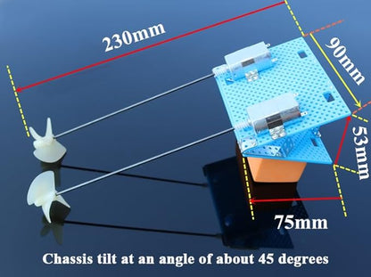 2.4G 4-Channel RC Boat Model Kit for Kids Double 180 Strong Magnetic Motors Kit with Motor Mount+Drive Shaft+D36 Propeller