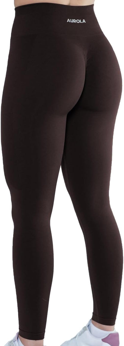AUROLA Workout Leggings for Women Seamless Scrunch Tights Tummy Control Gym Fitness Girl Sport Active Yoga Pants