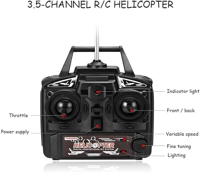 75cm Large 2.4G Remote Control Aircraft Anti-Fall Rc Helicopter Drone Model Outdoor Alloy RC Aircraft Easy to Learn Good Operation for Adult Kids Toy Xmas Gift(2 Batteries)