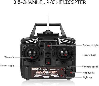 75cm Large 2.4G Remote Control Aircraft Anti-Fall Rc Helicopter Drone Model Outdoor Alloy RC Aircraft Easy to Learn Good Operation for Adult Kids Toy Xmas Gift(2 Batteries)