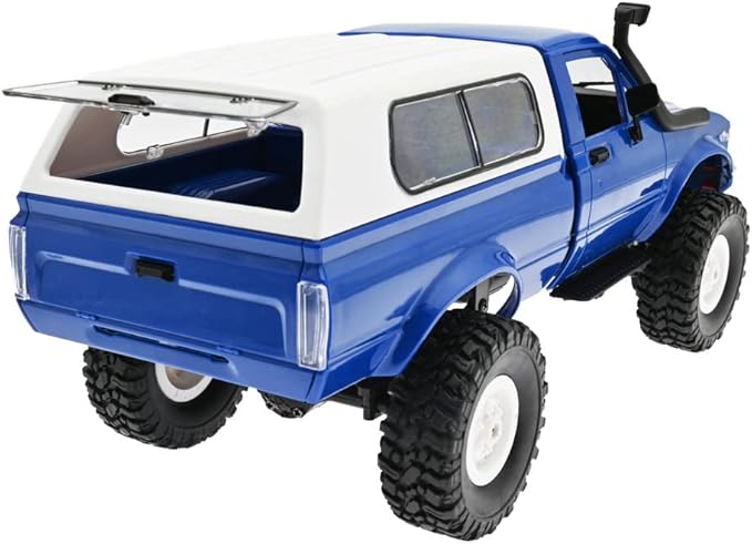 The perseids RC Rock Crawler WPL C24 RTR 1/16 Pickup Trucks Blue with LED Lights 2.4Ghz 4x4 Off-Road RC Semi Trucks All Terrain Car RC Crawler Remote Control Truck for Adults