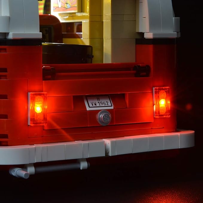BRIKSMAX Volkswagen T1 Camper Van Led Lighting Kit- Compatible with Lego 10220 Building Blocks Model- Not Include The Lego Set