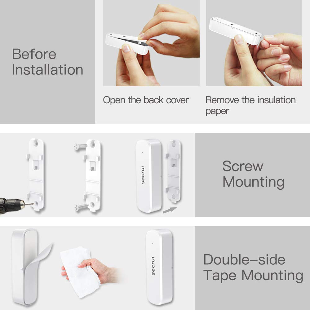 Door Chime, Door Sensor Chime for Door Opens – Door Ringer with 500ft Operating Range 52 Chime Adjustable Volume Mute Mode LED Indicators –Entry Alert Chime for Business/Home/Office