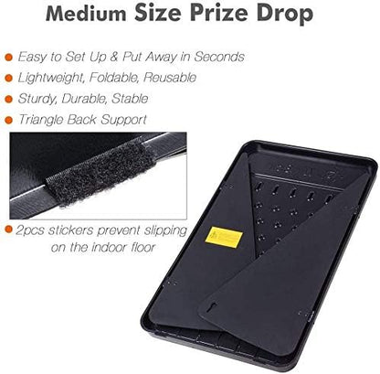30 Prize Drop Boards Disk Drop Game Foldable Stand Customizable 6 Slots with 10 Pucks for Develop Intelligence Live Stream Carnival Tradeshow Party