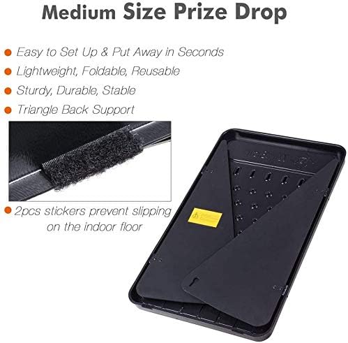 ZeHuoGe 30 Prize Drop Boards Disk Game Foldable Stand Customizable 6 Slots with 10 Pucks for Carnival Tradeshow Party