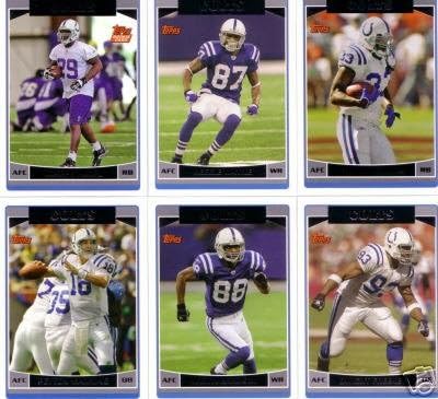 2006 Topps Indianapolis Colts Complete Team Set (12 Cards)