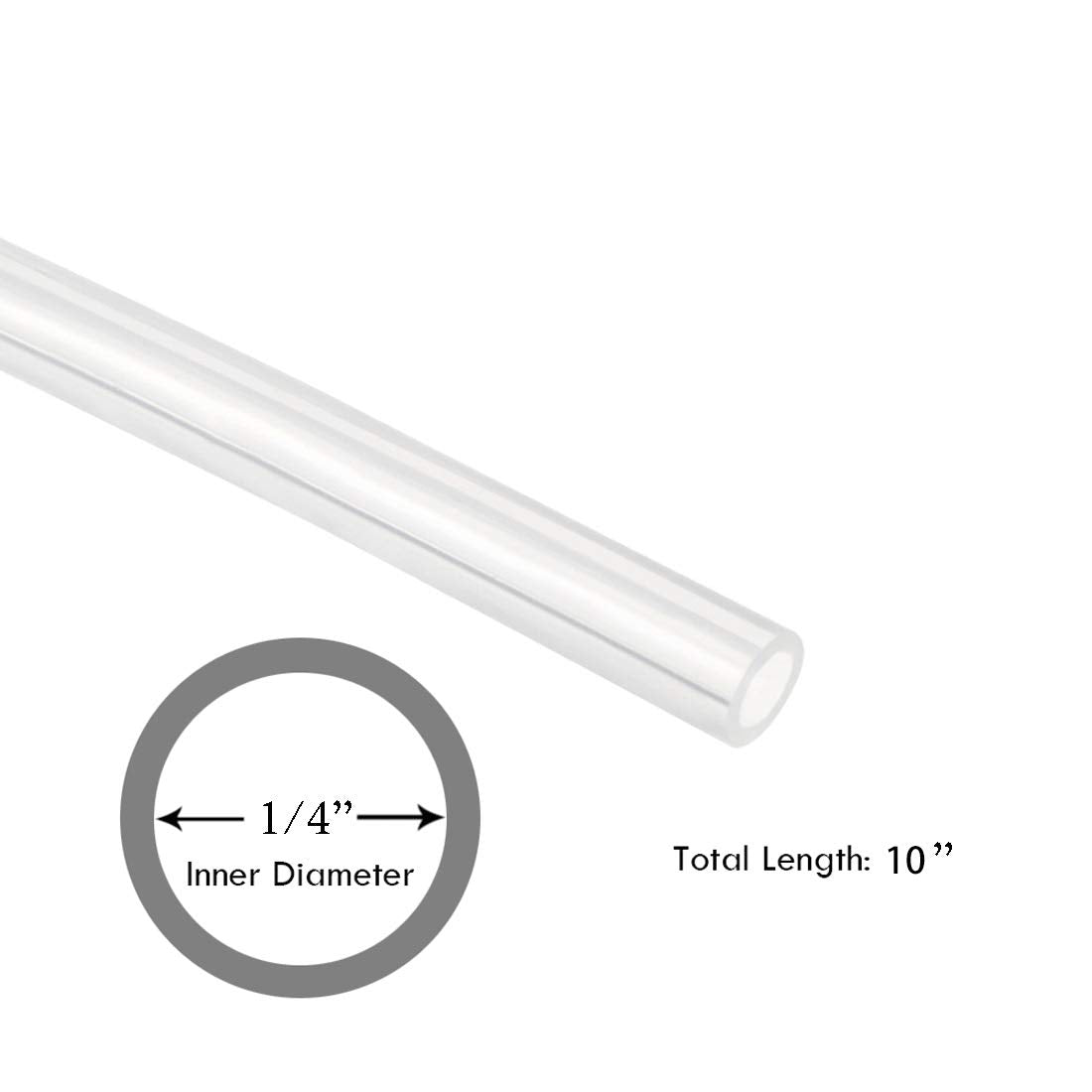 1/4 " ID Silicone Tubing, JoyTube Food Grade Silicone Tubing 1/4" ID x 3/8" OD 10 Feet High Temp Pure Silicone Hose Tube for Home Brewing Winemaking