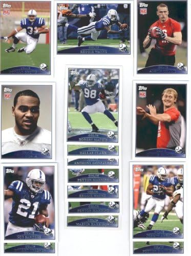 2009 Topps Indianapolis Colts Complete Team Set (13 Cards)