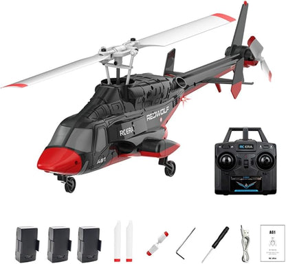 RC ERA A61 RC Helicopter with One-Key Takeoff/Landing 1/52 Scale Air-Wolf Single Rotor 2.4G 4CH Heli Aircraft Altitude Hold Optical Flow Positioning for Adults &amp Hobbyists