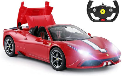 Rastar RC Car | Radio Remote Control Car 1/14 Scale Ferrari 458 Special A Model Toy Car for Kids Auto Open &amp Close Red