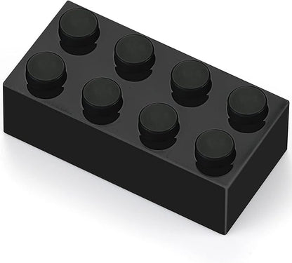 500 Piece Black Bricks Bulk 2x4 Building Bricks Flat Compatible With Lego Parts and Pieces (Color: Black)