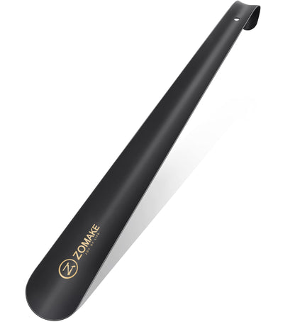 ZOMAKE Shoe Horn Long Handle for Seniors, 16.5 Inch Extra Long Metal Shoehorn for Boots, Men, Women, Kids