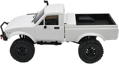 C24-1 RC Rock Crawler RC Truck 4x4 1/16 Scale RC Crawler Off Road Remote Control Pickup 2.4G All Terrain RTR with Proportional Throttle Steering Led Light Adult