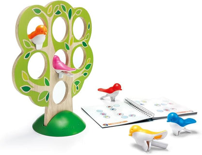 SmartGames 5 Little Birds Wooden Logic Puzzle Game with 60 Challenges – Deduction Game for Ages 5+