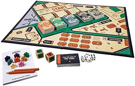 The Escape Game: Escape from Iron Gate - The Puzzle Completing Drawing Acting and Trading Prison Break Party Game by Pressman Multi Color