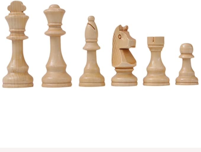 LuckyWish Large Wood Chess Pieces4.3 Inch KingChess Pieces Only No Board