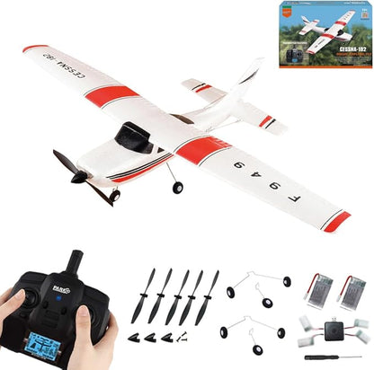 F949 RC Plane 3CH 2.4Ghz Remote Control Airplane EPP 3D6G RTF RC Airplane for Beginners Easy to Fly RC Glider with 2 Batteries Propellers Landing Gear (2BSL)
