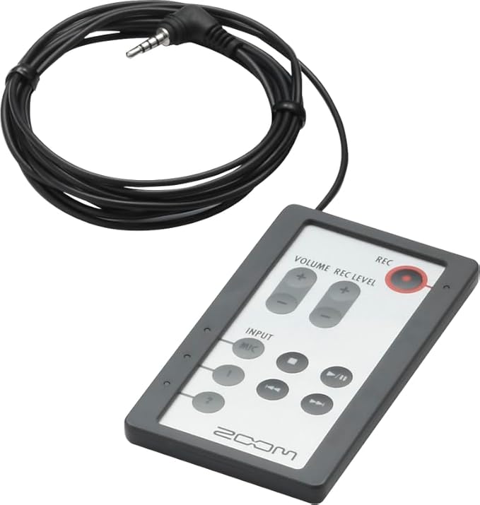 Zoom RC4 Remote Control with Extension Cable Designed for Use With H4n H4n Pro H4n Pro All Black to Control Volume Record Level Input Source and Transport Functions
