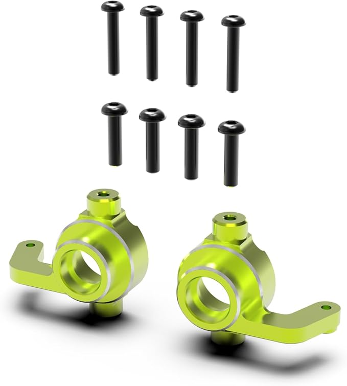 AMORIL Upgraded 2pcs Aluminum Front Steering Hub for Mini 1/10 Remote Control Truck RZ001G-APart Number R11132