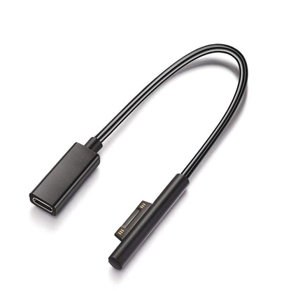 Surface to USB C Charging Cable (Female USB-C, 20 cm), Compatible with Microsoft Surface Pro 7/6/5/4/3 Go3/2/1 Laptop4/3/2/1, Requires 45W 15V/3A USB-C Charger