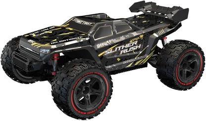 DEERC 209E 1:10 Fast Brushless RC Car for Adults &amp Boys 60+ KMH High Speed 4WD Off-Road Remote Control Truck with 2 x 3S Batteries &amp Extra Swing Arms Hobby Grade Racing Car RC Crawler Gift