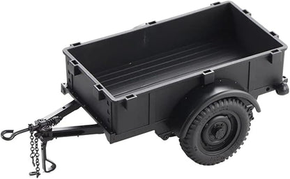 FMS FCX18 RC Cars Accessory for 1:18/1:12 Crawler Trucks - Land Cruiser 80 &amp 1:12 RC Cars: Utility Trailer Type A Black