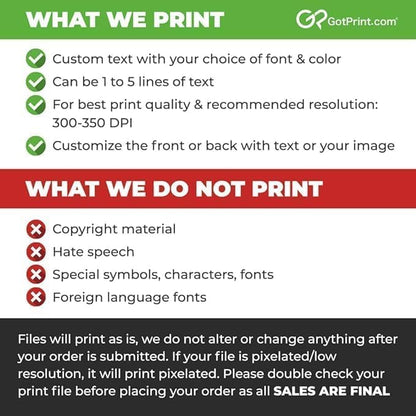 GotPrint Custom Collectors Cards | Add Your Photo Name Stats or Text | Personalized Design | Sports Teams | Baseball | Gaming | Gifts for Kids and Family Rounded Rectangle 2.5” x 3.5” 500 Qty