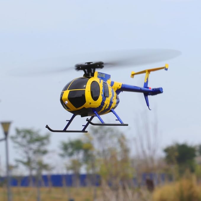 RC ERA C184 MD500 RC Helicopter for Adults 2.4G 4CH 6-Axis Gyroscope Stabilized Helicopter RTF Remote Control Electric Aircraft with Optical Flow for Beginners - 1PCS Battery