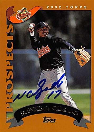 Sports Memorabilia Autograph Warehouse 343989 Napolean Calzado Autographed Baseball Card - Baltimore Orioles FT 2002 Topps Prospects No. 321 Rookie