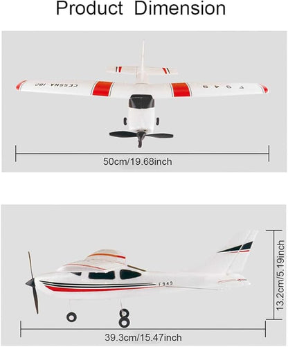 F949 RC Plane 3CH 2.4Ghz Remote Control Airplane EPP 3D6G RTF RC Airplane for Beginners Easy to Fly RC Glider with 2 Batteries Propellers Landing Gear (2BSL)
