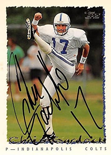 Sports Memorabilia Autograph Warehouse 248902 Chris Gardocki Autographed Football Card - Indianapolis Colts 1995 Topps - No. 348