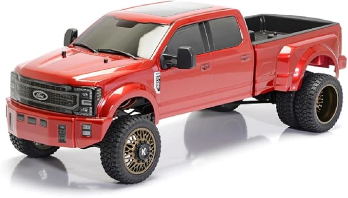 Helidirect CEN Racing 1/10 RC Crawler - F-450 SD KG1 Wheel Edition 4WD RTR Truck All-Terrain Water-Proof for RC Hobbyists Red Candy Apple