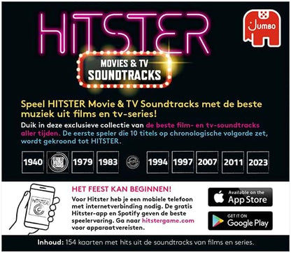 Hitster Movies &amp TV Soundtracks Expansion Set Party Game Music Game Action Game