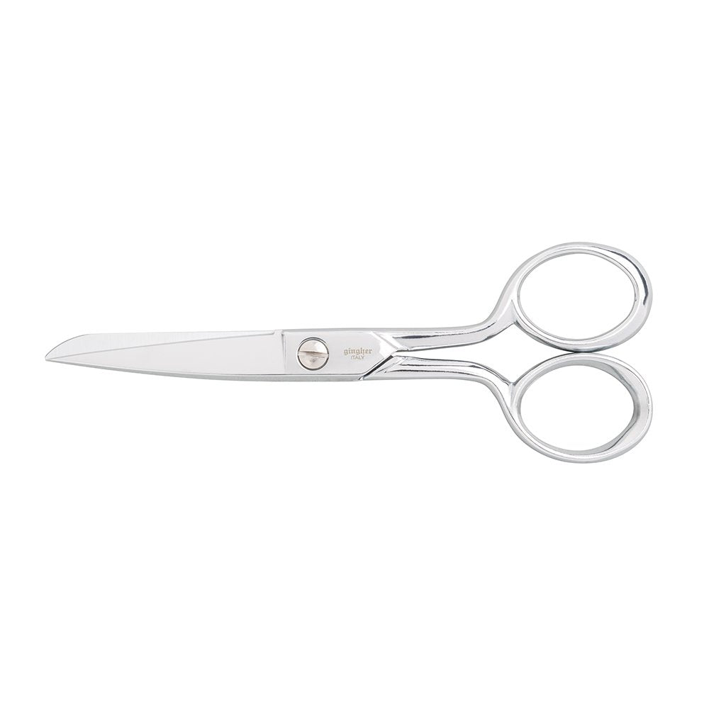 Gingher 5" Fabric Scissors, Premium Forged Steel Fabric Shears, Sharp Knife Edge Sewing Scissors for Cutting Cloth with Protective Sheath, Ambidextrous Design